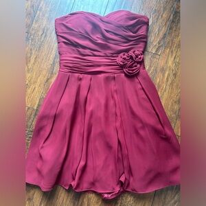 Claret bridesmaids dress